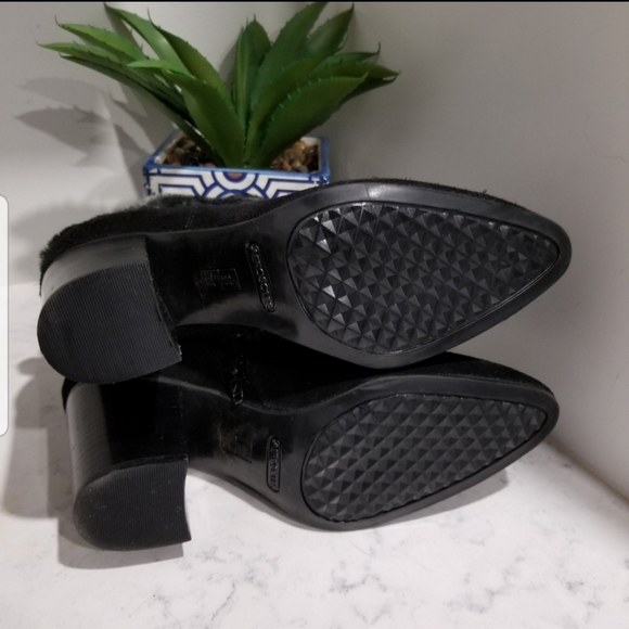 👢GENUINE SUEDE ANKLE BOOTS WITH FAUX FUR TRIM - Picture 3 of 6